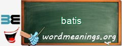 WordMeaning blackboard for batis